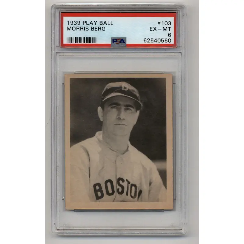 Morris Berg 1939 Play Ball #103 PSA 6 Excellent-Mint