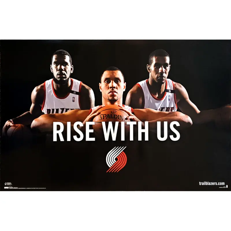 Portland Trailblazers "Rise With Us" (2009) Poster - Costacos Sports