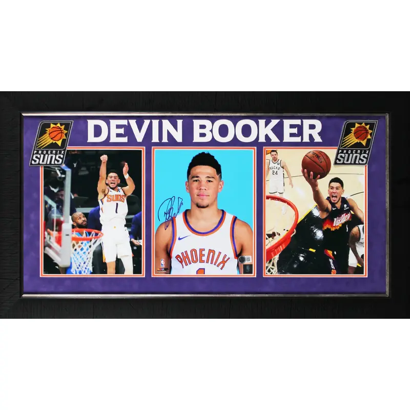 Suns Devin Booker Authentic Signed 8x10 Framed Photo Autographed BAS #BP50707