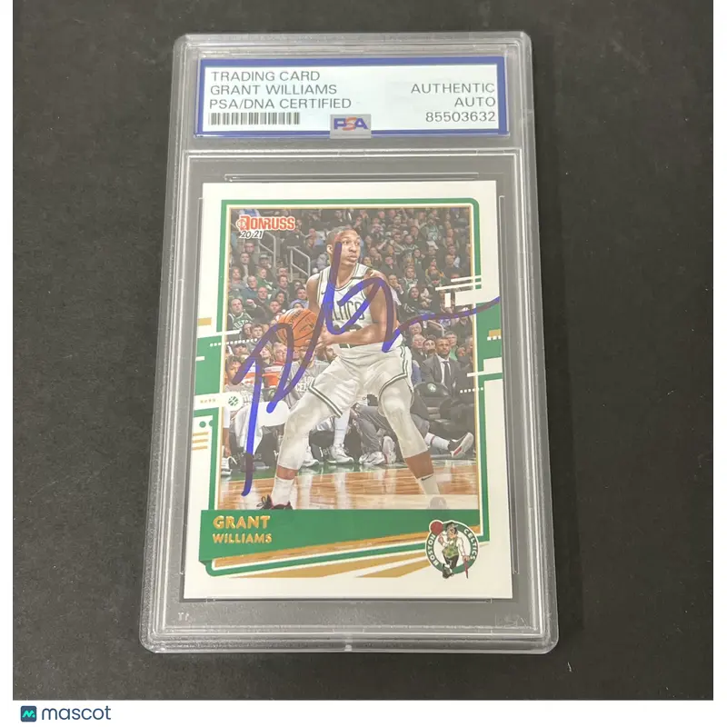 2020-21 Panini Donruss #72 Grant Williams signed card PSA Celtics