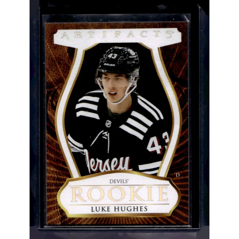2023-24 Upper Deck Artifacts - Leather - Rookies - Luke Hughes #192 RC