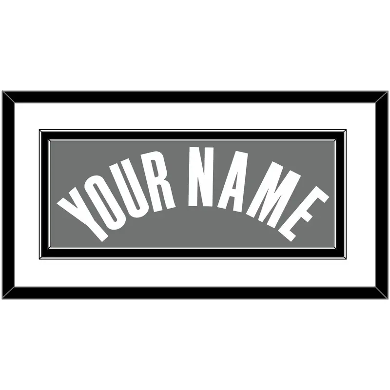 Brooklyn Name - Charcoal Statement - Triple Mat 1