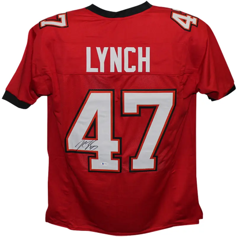 John Lynch Autographed Tampa Bay Buccaneers (Red #47) Custom Jersey - Beckett