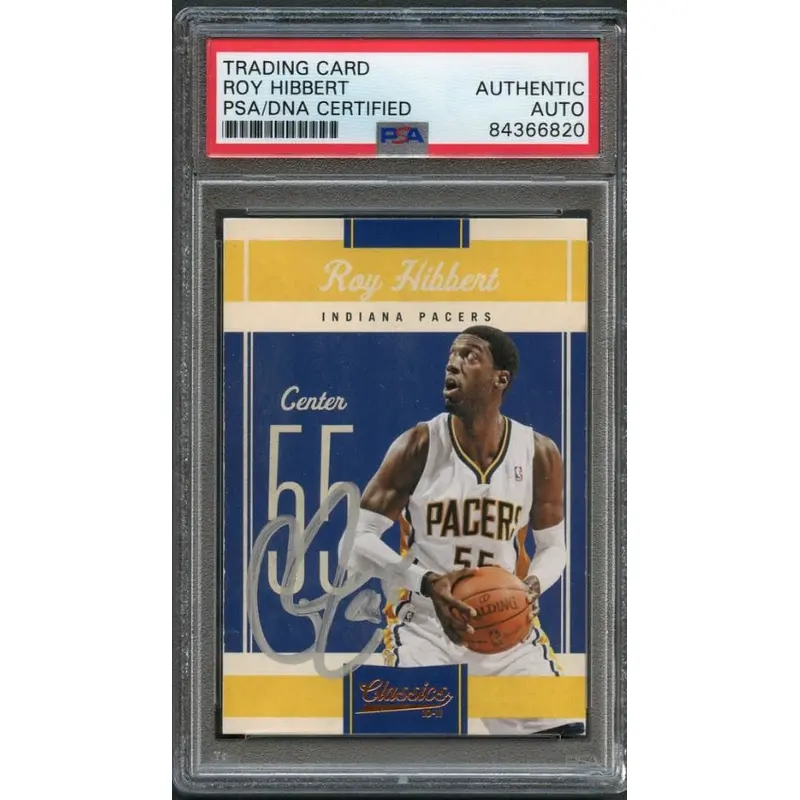 2010-11 Classics Basketball #74 Roy Hibbert Signed Card AUTO PSA Slabbed Pacers