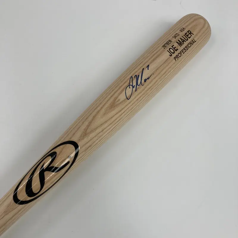 Joe Mauer Signed Rawlings Game Issued Baseball Bat Beckett Certified