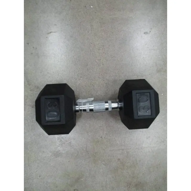New Rising Sports 35lb Rubber Dumbbell