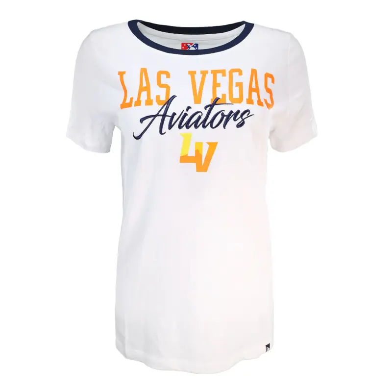 Women's New Era LV White Scoop Short Sleeve T-Shirt