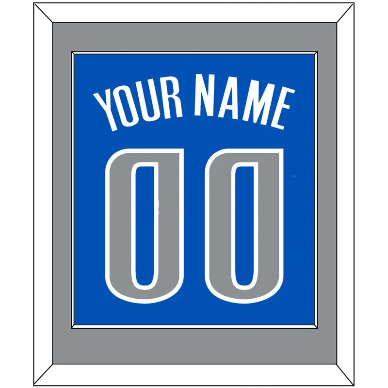 Dallas Name & Number - Blue Icon - Single Mat 3