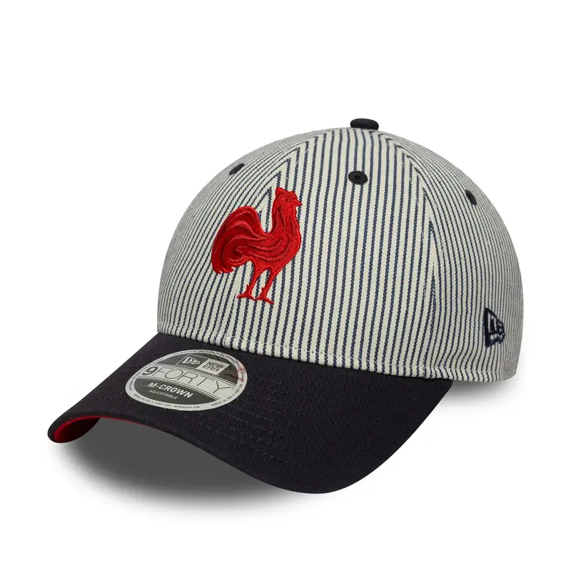 French Federation Of Rugby Stripe Navy 9FORTY M-Crown Adjustable Cap
