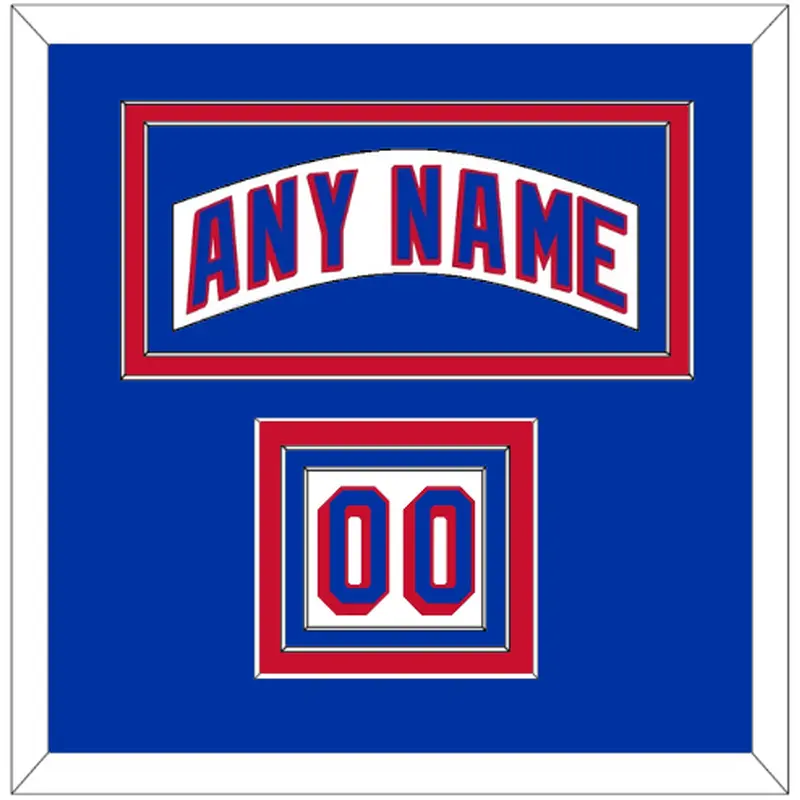 New York Nameplate & Number (Shoulder) - Home White (1990-2004) - Triple Mat 3