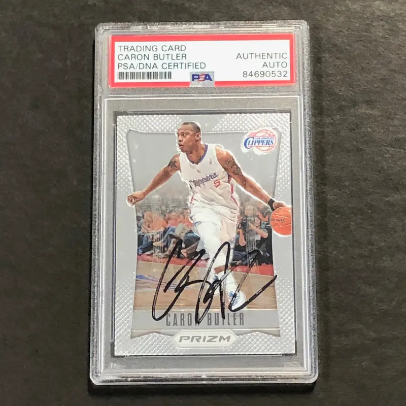 2012-13 Panini Prizm #89 Caron Butler Signed Card AUTO PSA Slabbed Clippers