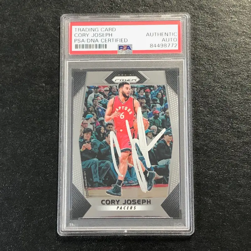 2017-18 Panini Prizm #222 Cory Joseph Signed Card AUTO PSA Slabbed Pacers