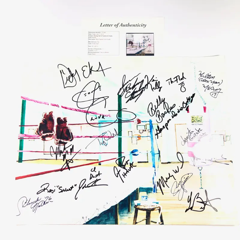 Boxing Greats & Hall of Famers multi signed 16x20 photo JSA Boxer Autographed