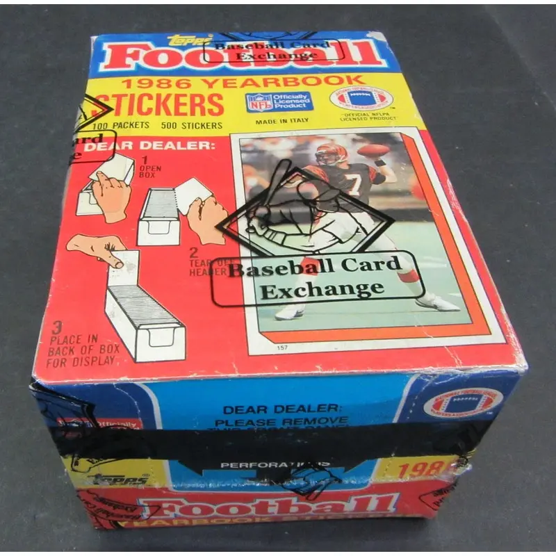 1986 Topps Football Yearbook Stickers Unopened Box