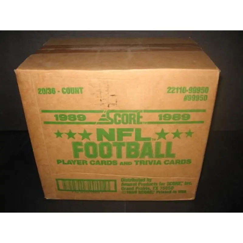1989 Score Football Case (20 Box) (Sealed)