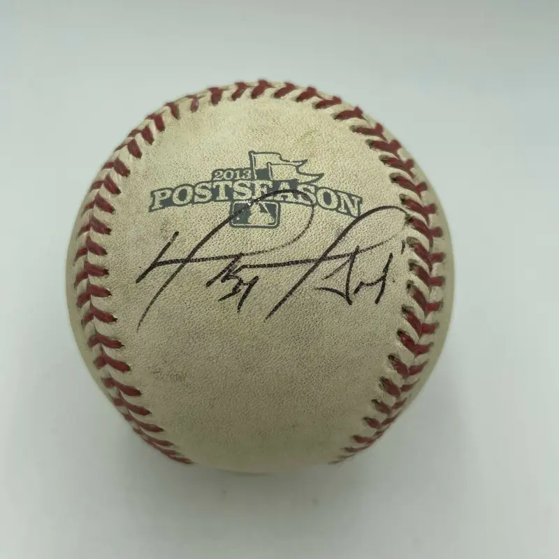 David Ortiz Signed 2013 Postseason ALCS Game Used Baseball PSA DNA COA & MLB