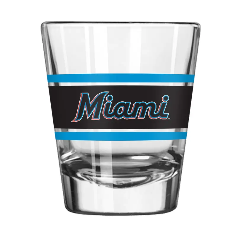 Miami Marlins 2oz Stripe Shot Glass