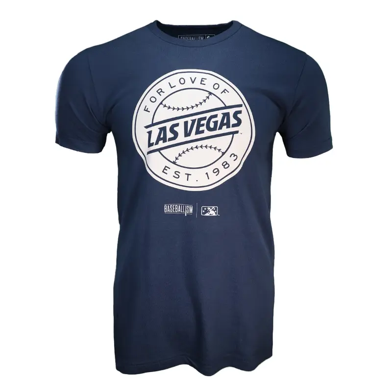 Men's Baseballism For Love of Las Vegas Navy Short Sleeve T-Shirt