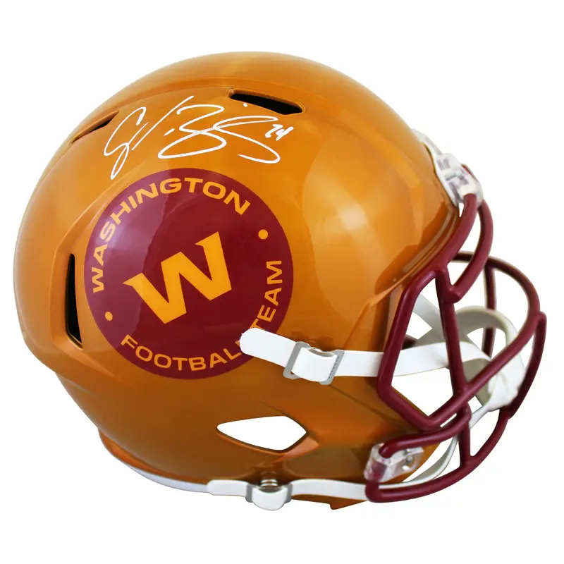 WFT Champ Bailey Authentic Signed Flash Full Size Speed Rep Helmet BAS Witnessed