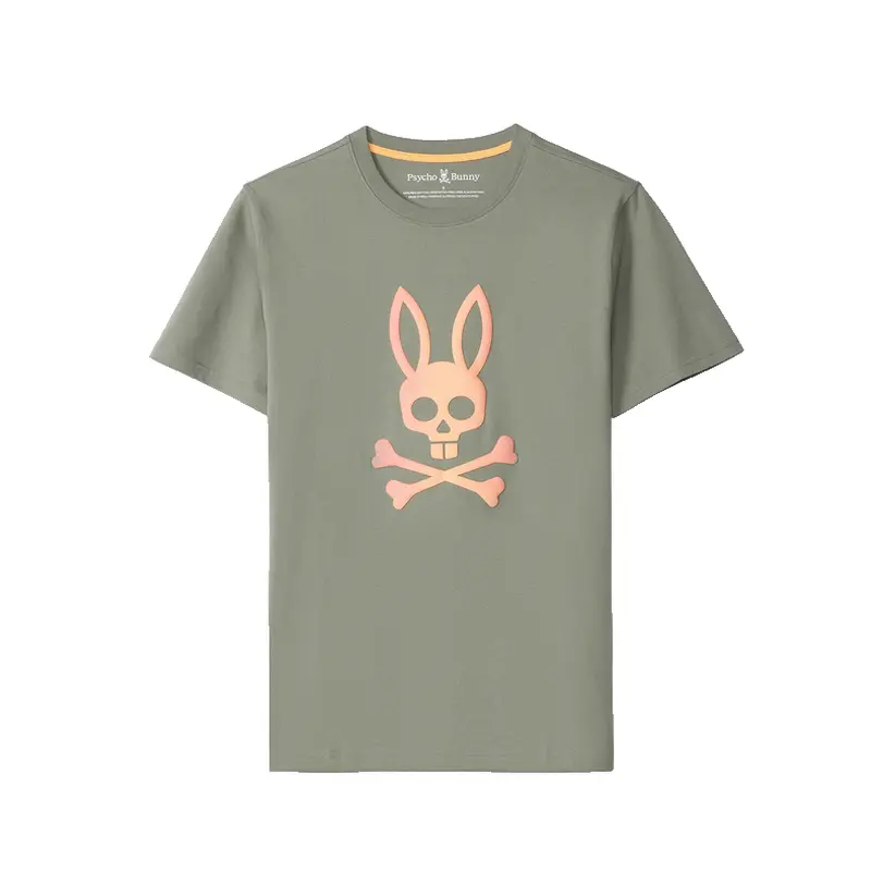 PSYCHO BUNNY MENS T SHIRT GREEN FLOYD TEE B6U311B2TS GREEN