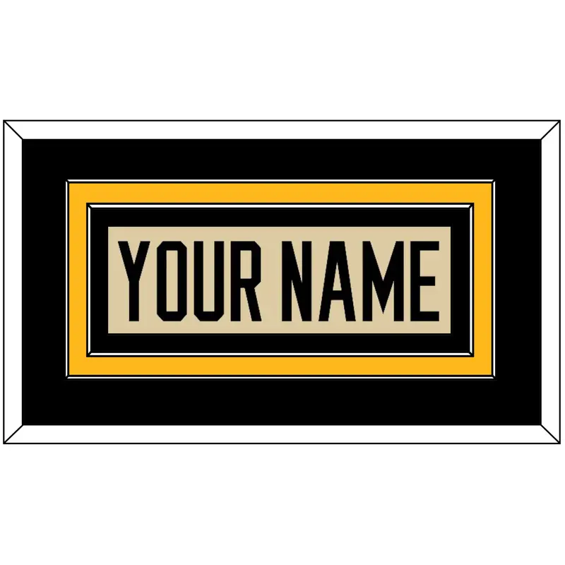 Pittsburgh Nameplate - 2023 Winter Classic Tan - Double Mat 2