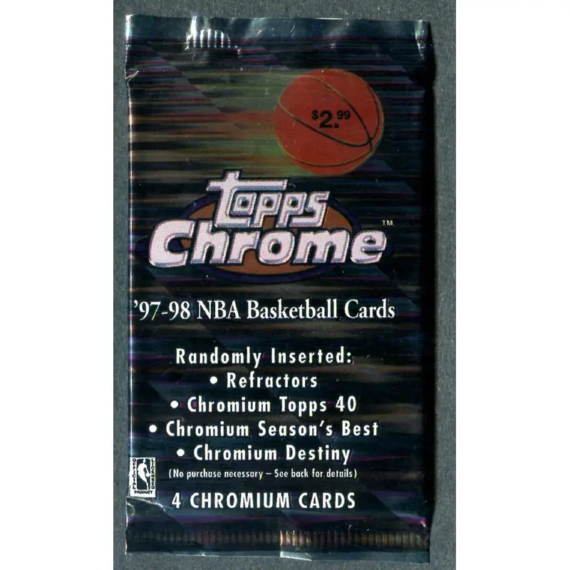 1997/98 Topps Chrome Basketball Unopened Pack (Pre Priced) (4)