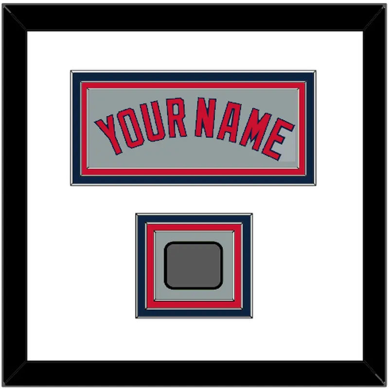 Boston Name & World Series Champions Patch - Road Gray - Triple Mat 1