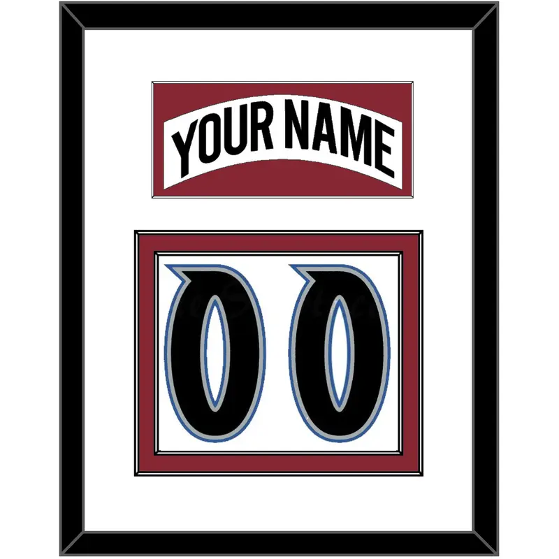 Colorado Nameplate & Number (Back) - Home White (1995-1996) - Double Mat 1
