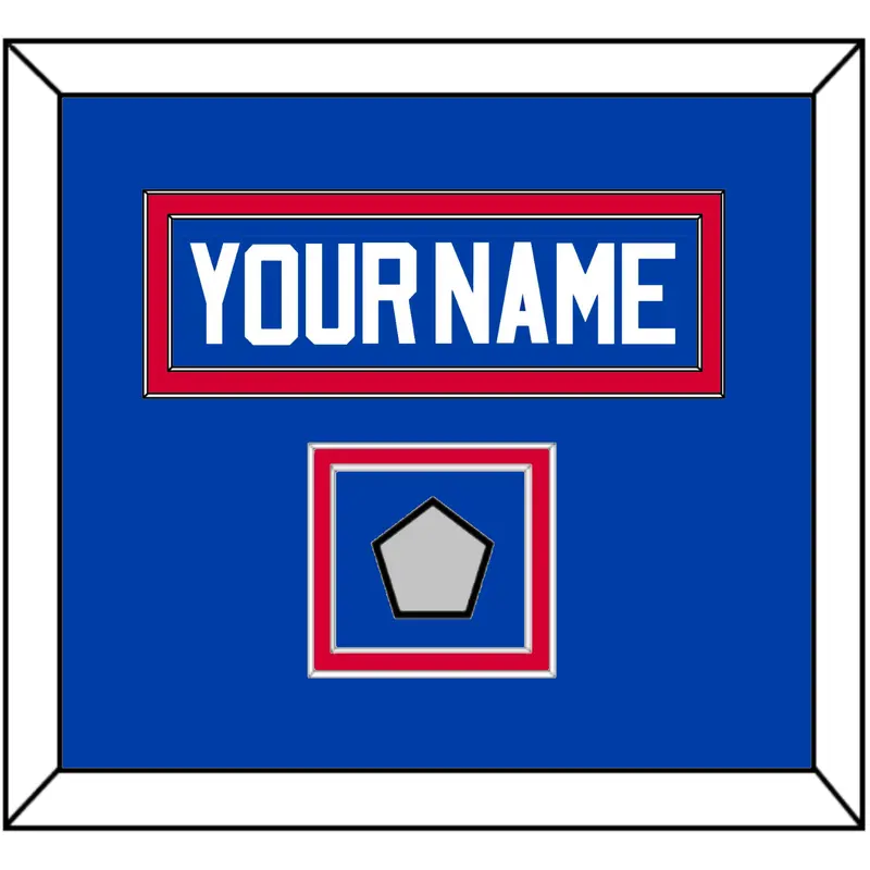 Detroit Name & Champions Trophy Patch - Road Blue (1981-1996) - Double Mat 2