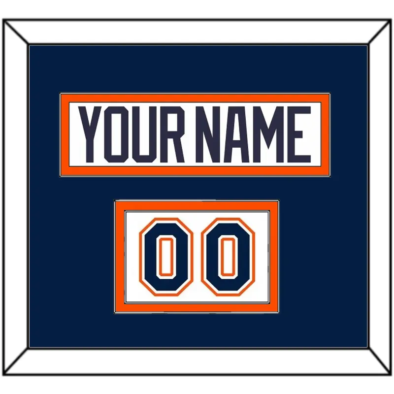 New York Nameplate & Number (Shoulder) - Home White Jersey (1998-2007) - Double Mat 2