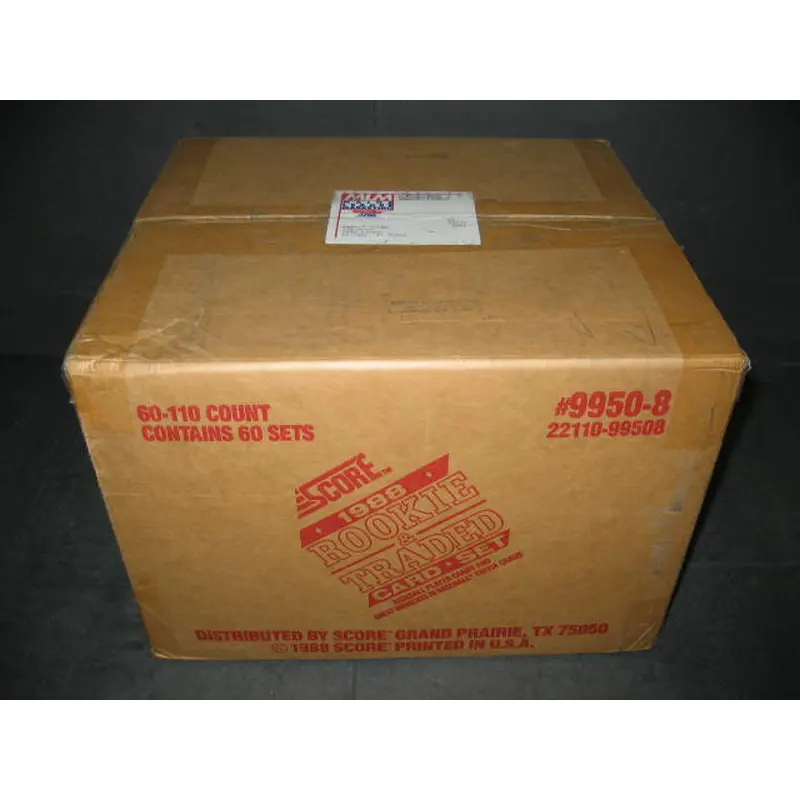 1988 Score Baseball Rookie & Traded Factory Set Case (60 Sets) (Sealed) (Authenticate)