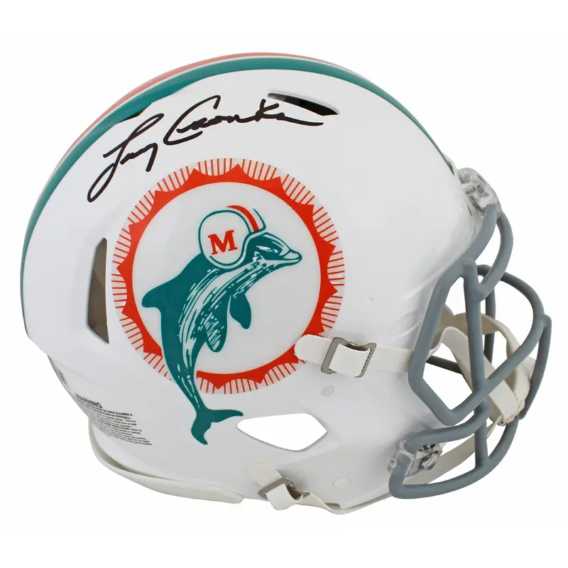 Dolphins Larry Csonka Signed 1972 TB Full Size Speed Proline Helmet BAS Wit
