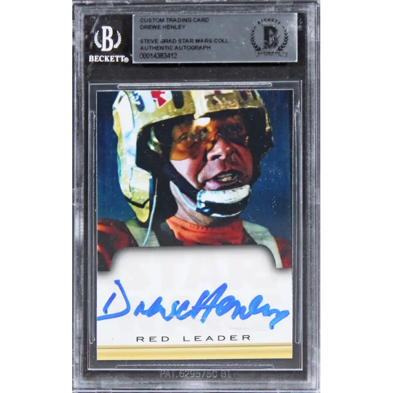 Drew Henley Star Wars Authentic Signed Custom Trading Card BAS Slabbed 2