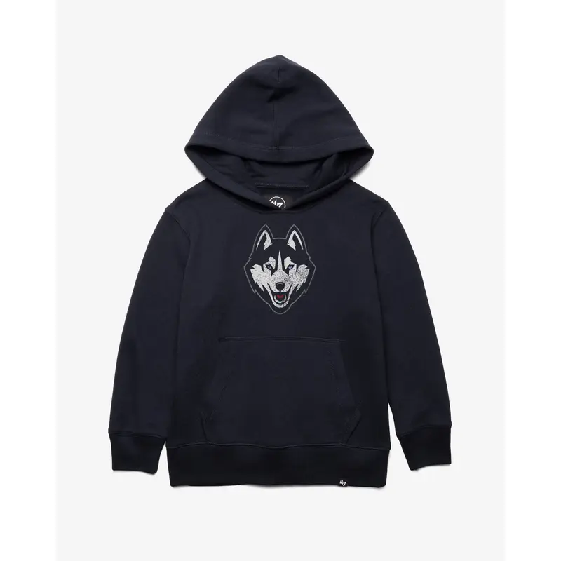 CONNECTICUT HUSKIES UCONN DOG DISTRESSED '47 IMPRINT HEADLINE HOOD KIDS