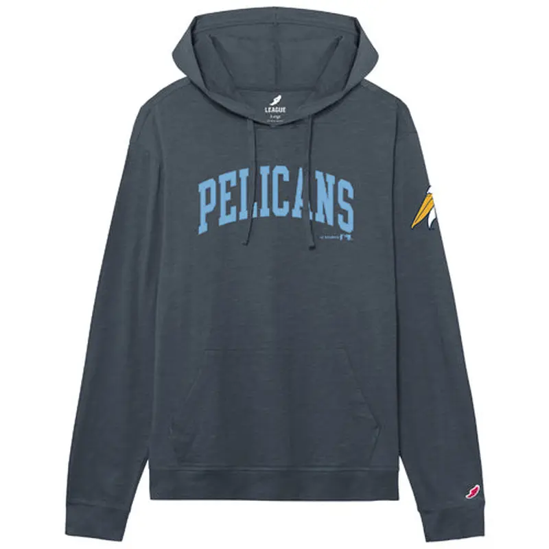 Myrtle Beach Pelicans League Navy Alternate Jersey Slub Long Sleeve Hood