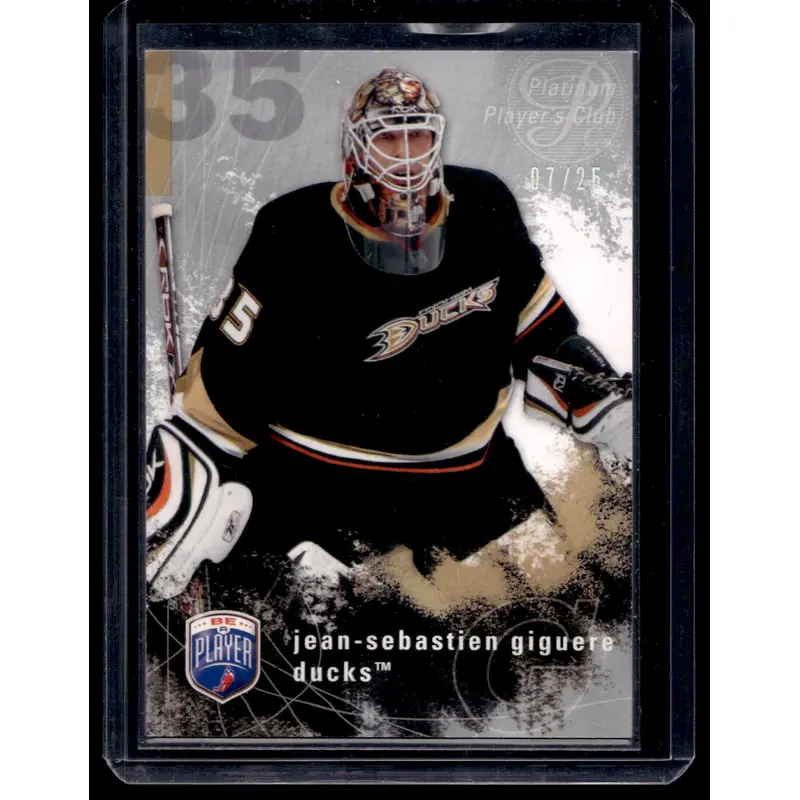 2007-08 Upper Deck Be a Player - Platinum Player's Club - Jean-Sebastien Giguere #2 /25