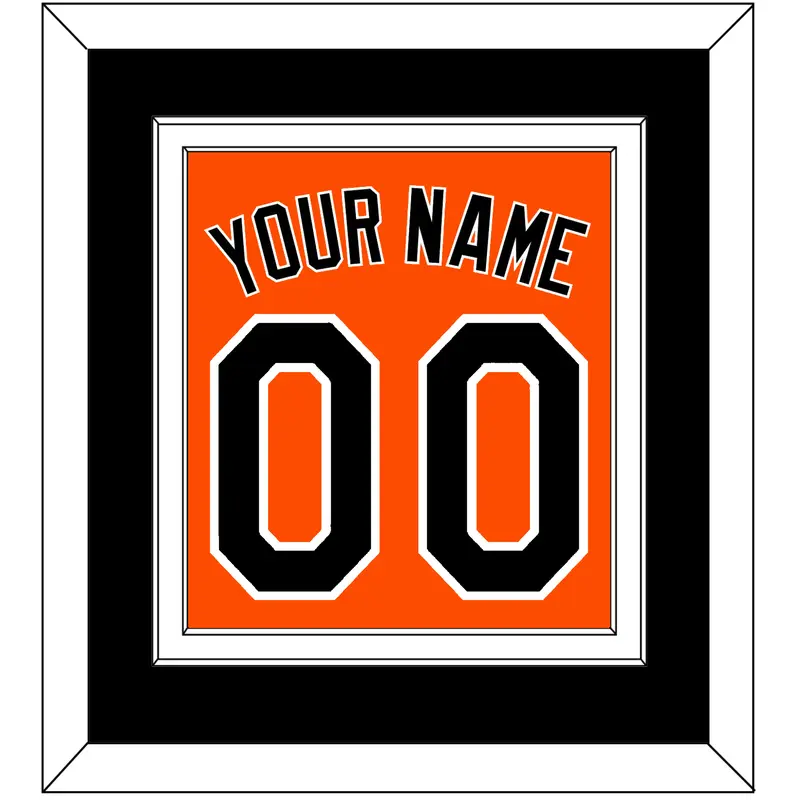 Baltimore Name & Number - Alternate Orange - Double Mat 3