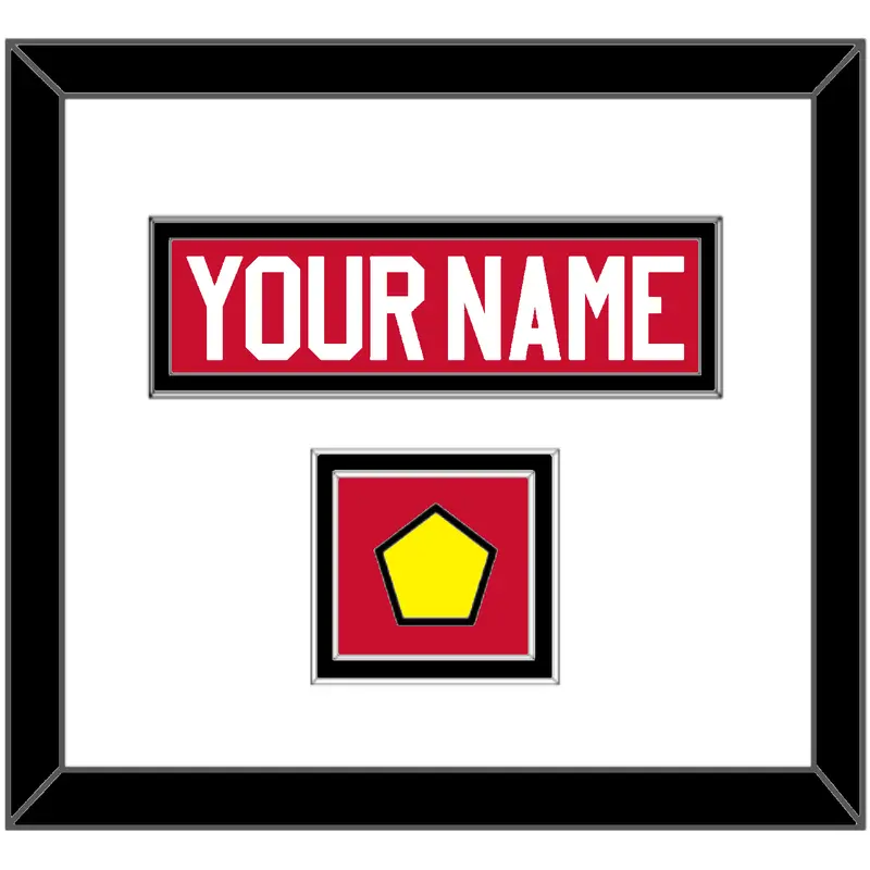 Chicago Nameplate & Logo Jersey Patch - Home Red (2007-2017) - Double Mat 1