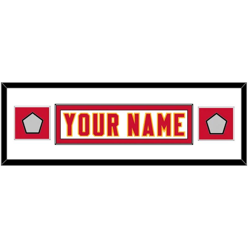 Kansas City Nameplate & 2X Super Bowl Champions Patches - Road White - Single Mat 2