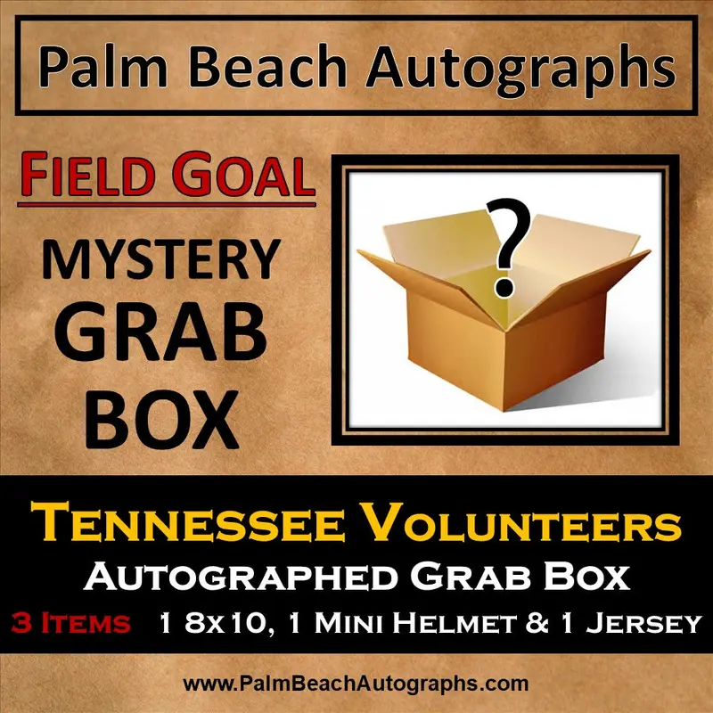 MYSTERY GRAB BOX - Autographed Tennessee Vols Field Goal Box