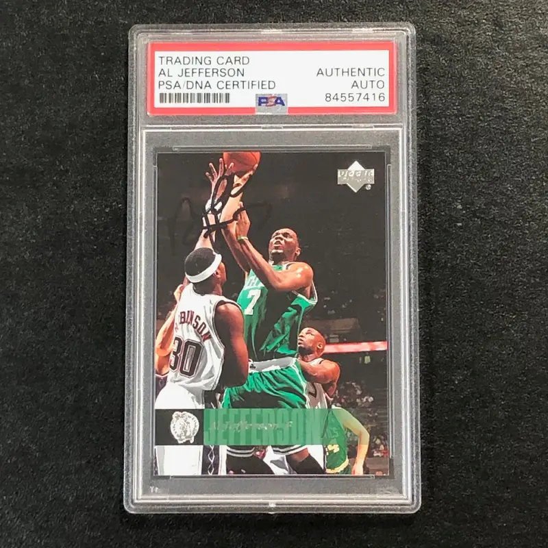 2006-07 Upper Deck #9 AL JEFFERSON Signed Card AUTO PSA Slabbed Celtics