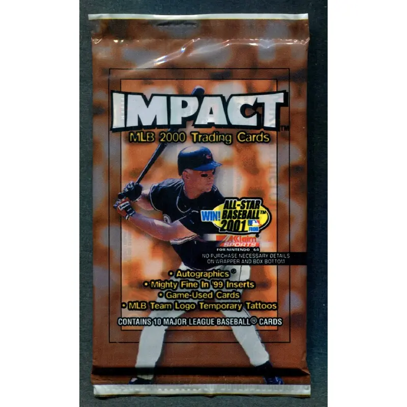 2000 Skybox Impact Baseball Unopened Pack
