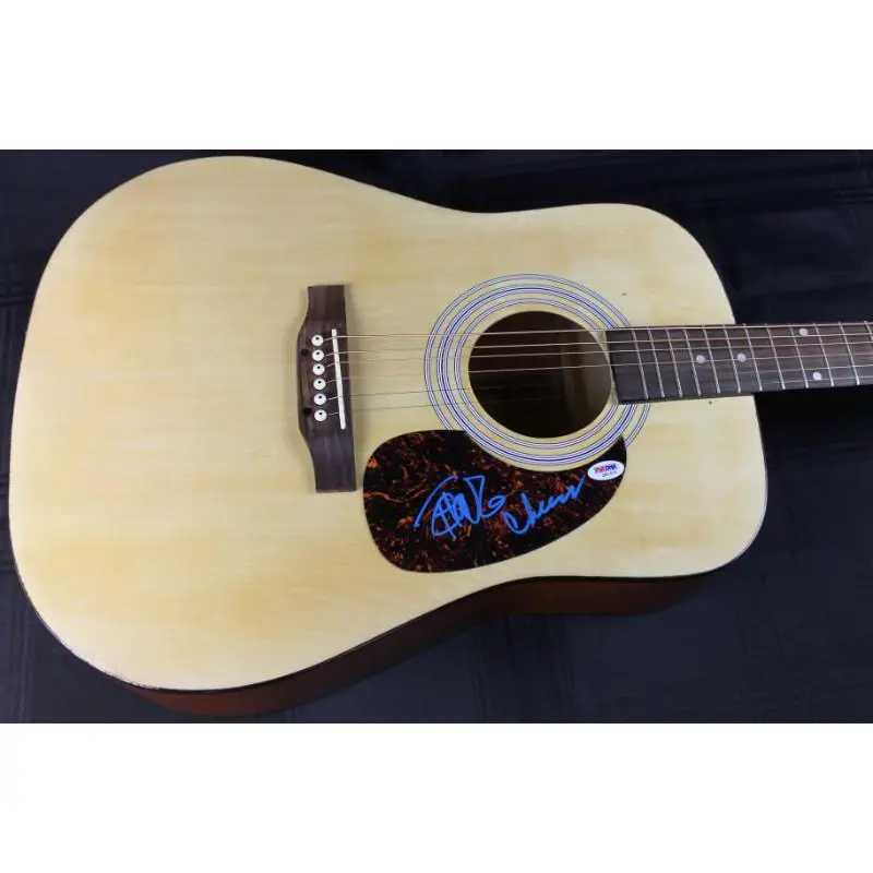 Cheech Marin & Tommy Chong Authentic Signed Acoustic Guitar PSA/DNA #Q51373
