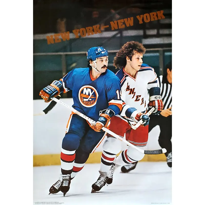 Bryan Trottier and Ron Duguay "New York-New York" Islanders-Rangers Poster (1982)