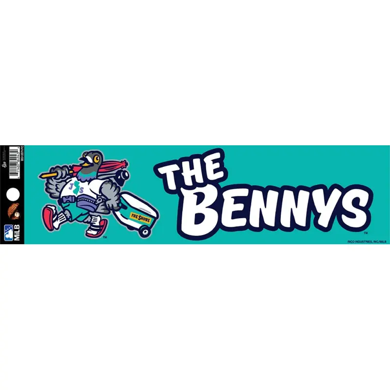 Jersey Shore BlueClaws TNC The Bennys Bumper Sticker