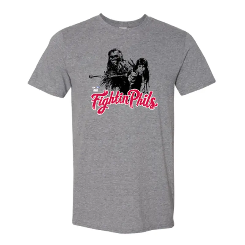 OT Sports Chewbacca and Han Solo Adult Gray T-Shirt