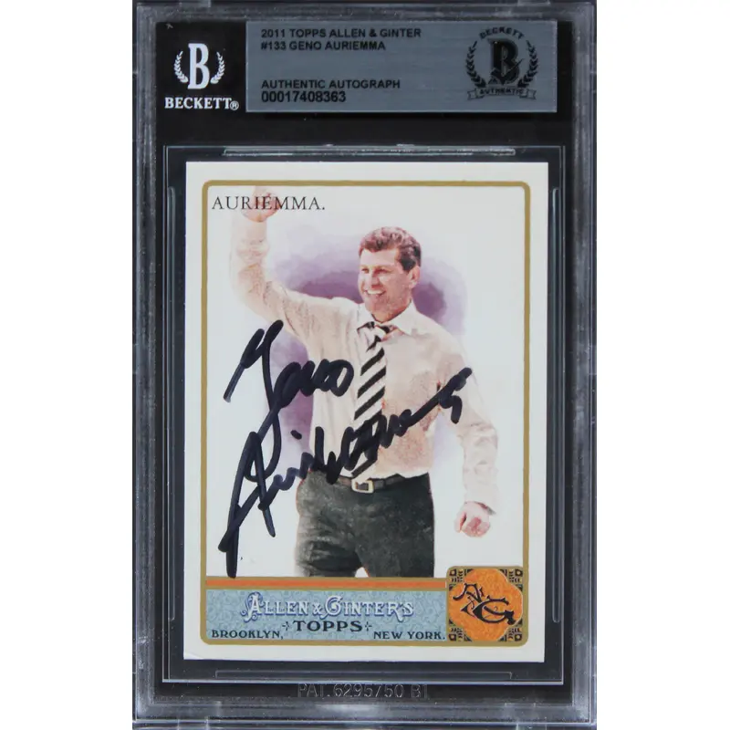 Uconn Geno Auriemma Authentic Signed 2011 Topps Allen & Ginter Card BAS Slabbed