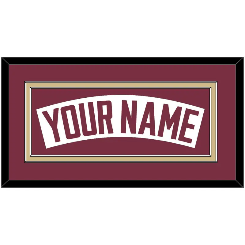 Florida State Baseball Nameplate - Home White - Double Mat 3