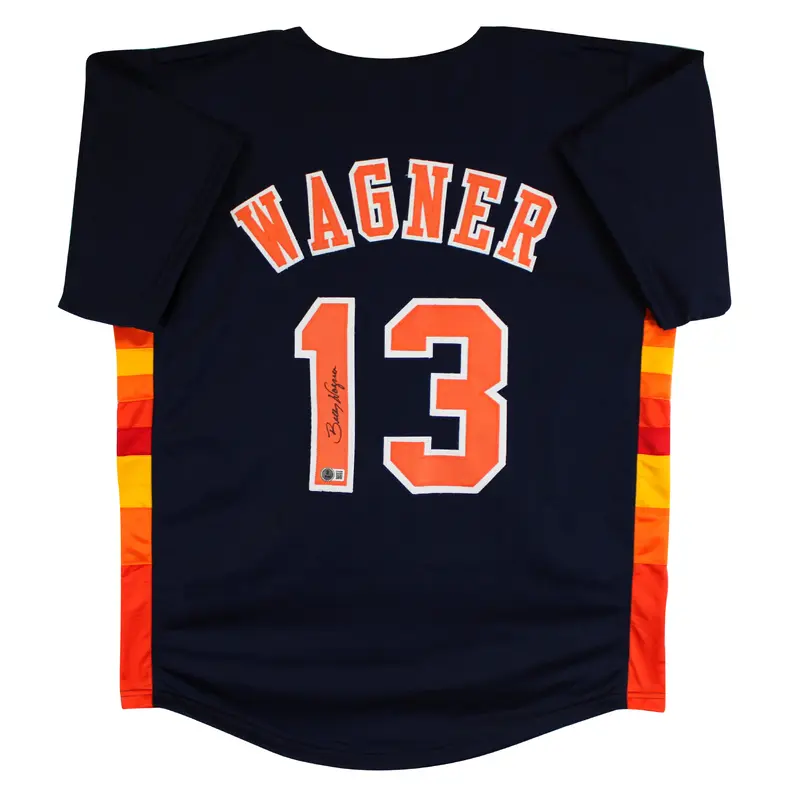 Billy Wagner Authentic Signed Navy Blue Pro Style Jersey BAS Witnessed