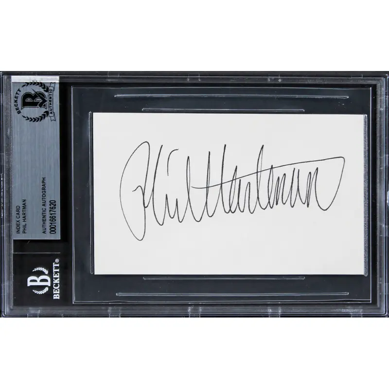 Phil Hartman Saturday Night Live Authentic Signed 3x5 Index Card BAS Slabbed 3